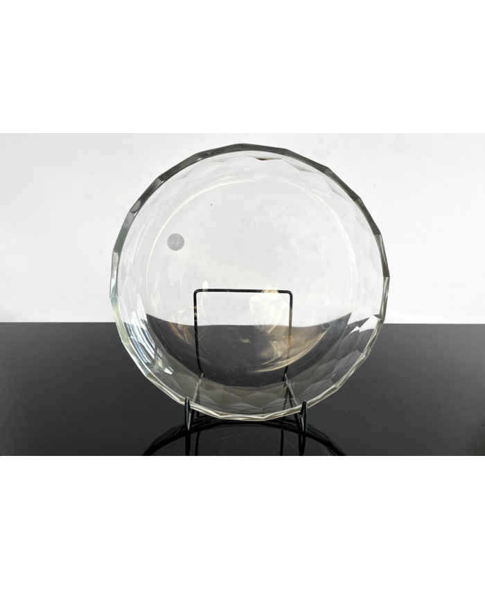 Kruhový tác z broušeného skla